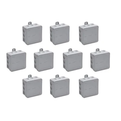 Image of Meister Junction 75 x 40 mm 10 pieces 12 Cable Entries Splash Proof Suitable Outdoor use/Surface Mounted Wet Room Box / 7463020, Gray, 37