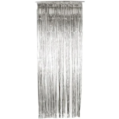 Image of Shimmer Curtain, Metallic Silver, 91cm x 244cm