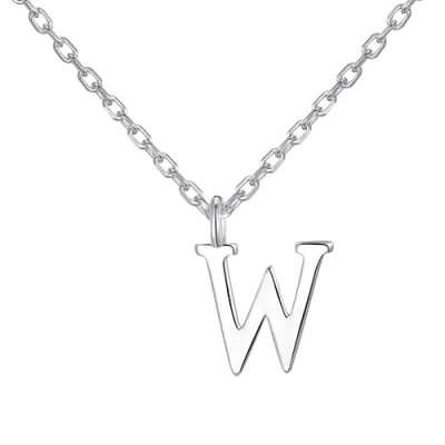 Image of Philip Jones Sterling Silver Initial W Necklace