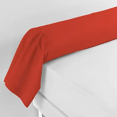 Image of douceur d&#039;intérieur, Lina Paprika Bolster Pillowcase (85 x 185 cm) 100% Cotton