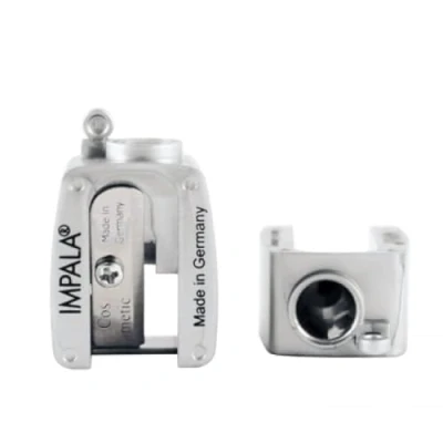 Image of Impala 2 Piece Precision Cosmetic Pencil Sharpener Set by Manual Single Hole Used for Sharpening Eyebrow Eye Liner Lip