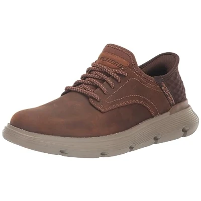 Image of Skechers Men&#039;s Hands Free Slip ins Garza GERVIN Sneaker, Brown, 10.5 UK