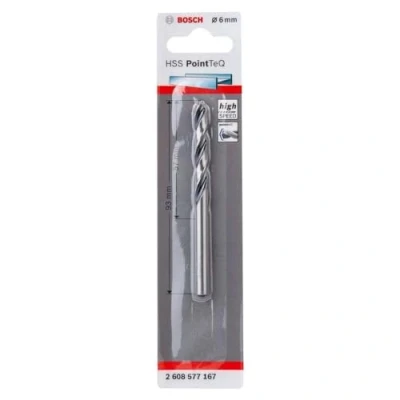 Image of Bosch Professional PointTeQ HSS Twist Drill Bit (for Metal, 6 x 57 93 mm, Accessories for Driver)