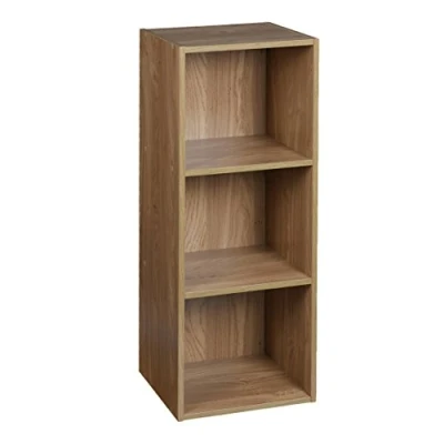 Image of URBNLIVING 1, 2, 3, 4 Tier Wooden Shelving Bookcase Storage Wood Shelf Unit (4 Tier, Beech)