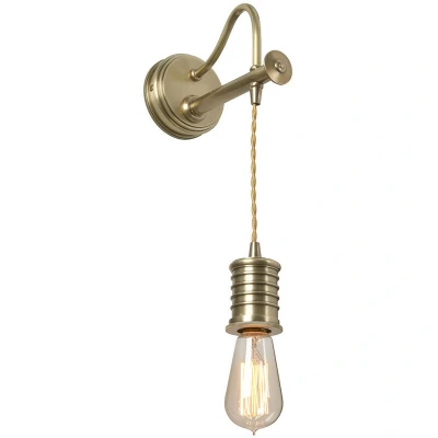 Image of Douille 1 Light Indoor Wall Antique Brass, E27