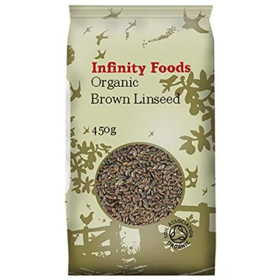 Image of Infinity Foods Organic Whole Brown Flax Seeds [Linseed] 450g