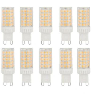 Image of WULUN G9 LED Bulbs, 5W 500LM, Warm White 3000K, Equivalent to 50W Halogen Bulb, Non Dimmable, No Flicker, AC 230V Energy Saving Light Bulbs for Chandeliers Home Lighting Decor 10 Pack