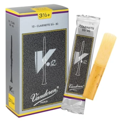 Image of Vandoren V12 Bb clarinet reeds, box of 10 Strength 3,5+