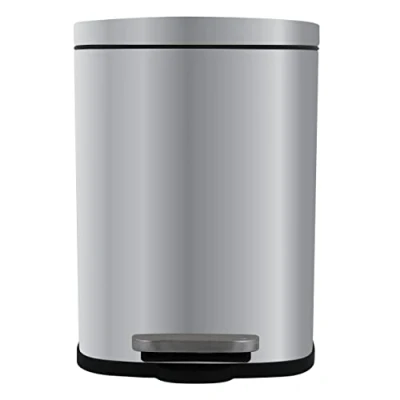 Image of Spirella Collection Akira Pedal Bin, 21.4 x 17.6 30 cm (5 Litres), Steel, Matt Chrome