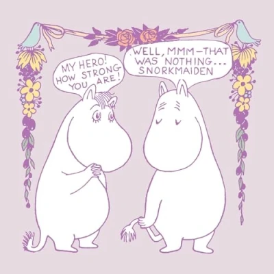 Image of Moomin My Hero! Square Blank Birthday/Valentine&#039;s Day Card
