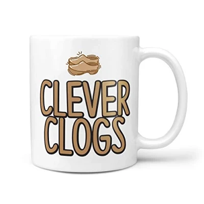 Image of TeHe Gifts Clever Clogs Passed Test Graduation School Exams Novelty 10oz Ceramic Gift Mug