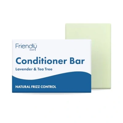 Image of Friendly Soap Lavender &amp; Tea Tree Conditioner Bar (90g), Nourishing, Tangle Free, Fizz Control, Smooth, Healthy Shine, Cruelty Handmade, Recycled No SLS or Parabens