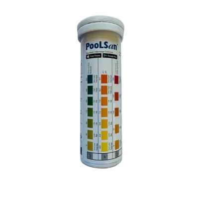 Image of 8 in 1 Test Strips Total Alkalinity, pH, Cyanuric acid, Copper, Free Chlorine, Active Oxygen, Hardness