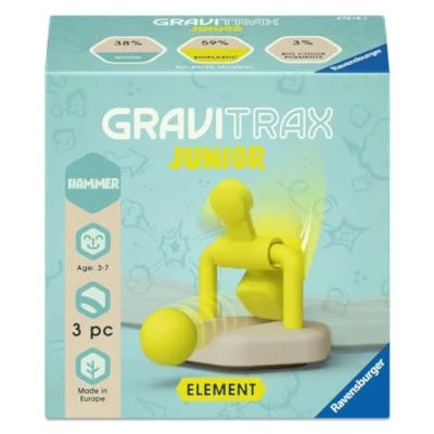 Image of Ravensburger 27518 GraviTrax Element Hammer Expandable Children, Marble Run Made of Environmentally Friendly Materials with Theme Worlds, Educational Construction Toys from 3 Years, Yellow