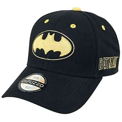 Image of Difuzed Ba730176btm DC Comics Batman Baseball Cap, Black, One Size