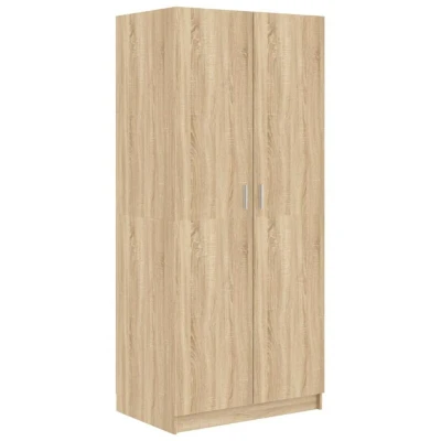 Image of vidaXL Wardrobe Sonoma Oak 80x52x180 cm Chipboard