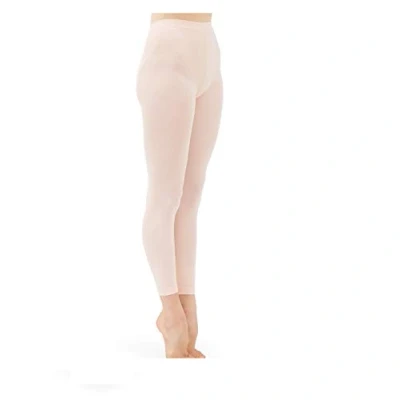 Image of Mytoptrendz® Women Girls Matte Opaque Footless Tights Soft Stretchy Tight Legging For Dance Ballet Gymnastic and Costumes (Small Pink)