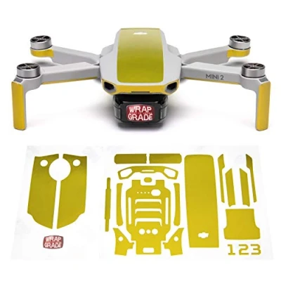 Image of Wrapgrade Skin Compatible with DJI Mini 2 Accent Color (LIMONCINO YELLOW)