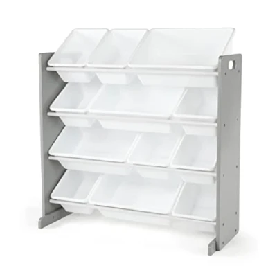 Image of Humble Crew Toy Organiser, Grey/White, 12 Bins