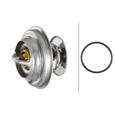Image of 4749724, 4749727, 4807495, 4831780, 98425854 Engine thermostat HELLA 8MT 354 778 381 75C with gaskets/seals