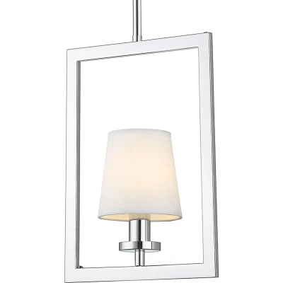Image of London Wire Frame Pendant Ceiling Light Silver, E14