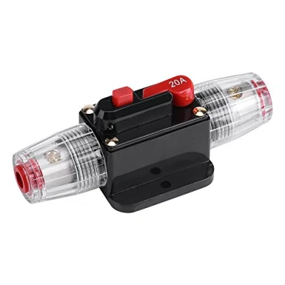 Image of Zerodis DC 12V 24V Car Audio Inline Circuit Breaker Reset Fuse Holders Inverter for Stereo Switch System Protection (20A)