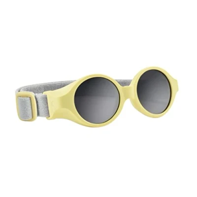 Image of BEABA, Sunglasses for babies 0 9 months, 100% UV Protection CAT 4, Side Protection, Optimal Comfort, Adjustable elastic headband, Pastel yellow