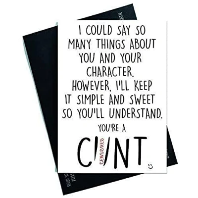 Image of Funny Card Valentines Anniversary Birthday Christmas Greeting Rude Humour Novelty Mature Cards Boyfriend Husband C*nt Joke Friend PC355