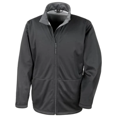 Image of Result R209M Men&#039;s Softshell Zipped Jacket with Microfleece Interior Black Small