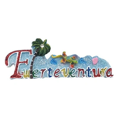 Image of 3D Leters Fuerteventura Spain Refrigerator Magnet Tourist Travel Souvenirs Handmade Resin Craft Magnetic Stickers Home Kitchen Decoration Fridge Collection Gift