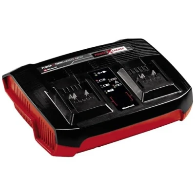 Image of Einhell Power X Change Twin Battery Charger 3A Simultaneous Charging Of 2 Batteries Universally Compatible With All 18V PXC Lithium Ion Rechargeable