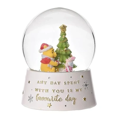 Image of Caths Direct Disney Winnie The Pooh &amp; Piglet Christmas Snow Globe 10cm