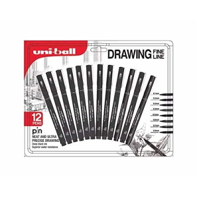 Image of UNI Pin 12 Piece Black, UUAPINB12