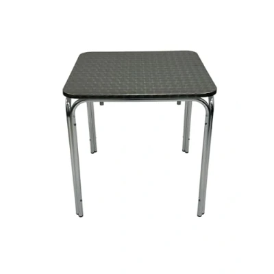 Image of BE Furniture Square Stacking Aluminium Cafe Table, Bistro Tables, 70cm x 70cm, Patio Tables