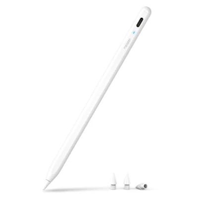 Image of Metapen Pencil A8 for iPad 2018 2025, (2X Faster Charge), Pixel Precision, Tilt Sensitivity Stylus Pen Compatible Apple 11 A16/10/9/8/7/6th Gen, Pro 12.9/11/13 Inch M4, Air 3/4/5/M2/M3 (White)