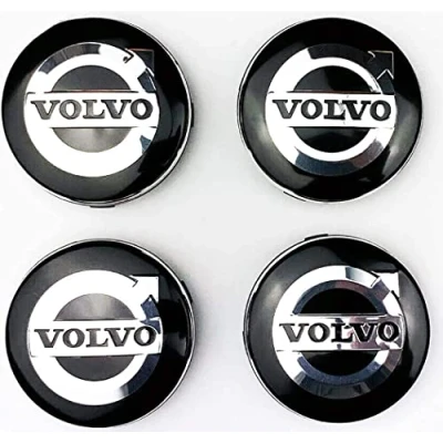 Image of Wheel Centre Hub Caps Cover 4pcs 60mm for Volvo V40 V60 V90 S60 S40 V70 XC70 XC60 XC90 Car Center Cap Styling Rims Badge Emblem Stickers