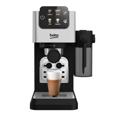 Image of Beko CaffeExpertoTM CEP5304X Semi Automatic Espresso machine Colour Touch Display Integrated Milk Jug Dual Nozzle 15 Bar pressure Silver Easy cleaning