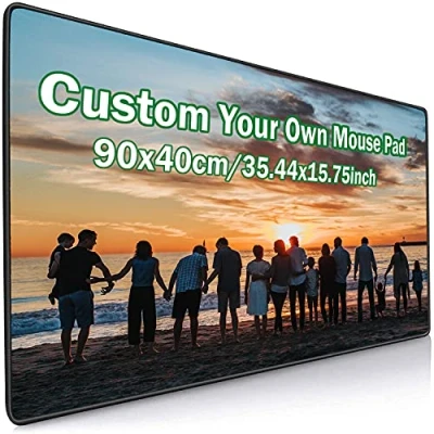 Image of NC Custom Photo Mouse Pad, Large Professional Gaming Mat with Stitched Edges, Creative Gift, Personalized Desk 90x40cm