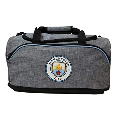 Image of FOCO Manchester City FC Football Premier League Championship Club Heather Grey School Work Sports Duffle Bag