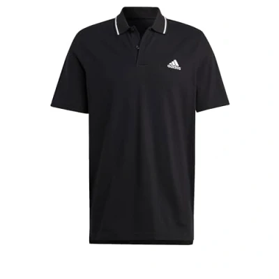 Image of adidas Men&#039;s Essentials Piqué Small Logo Polo Shirt, Black, S