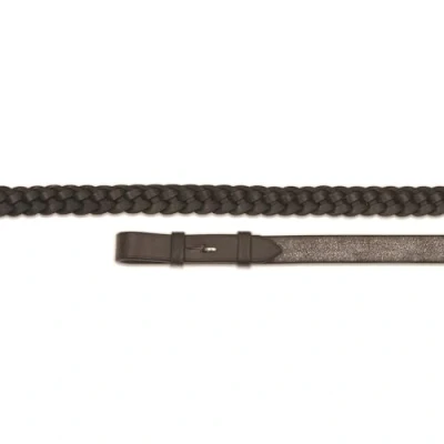 Image of Shires Aviemore Leather Plaited Reins Havana 54&quot; x 3/4&quot;