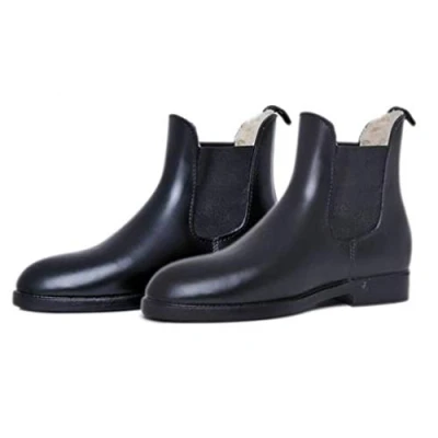 Image of HKM Adults&#039; Jodhpur Rubber Boots Soft/Wide with Teddy Lining 9100 Black 37 Trousers, Black,