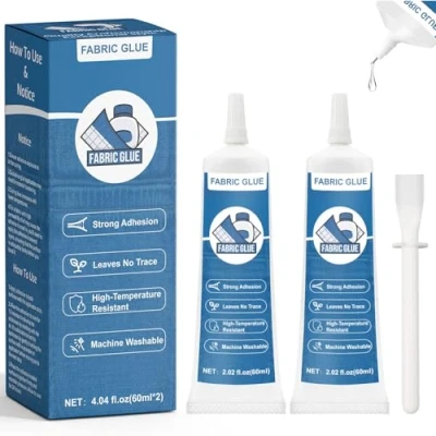 Image of WAN2TLK 120ml Material Glue for Fabric, Fabric Clothes Permanent Clear Washable, Adhesives All Fabrics, Cotton, Flannel, Denim, Leather, Polyester, Badges, Doll Repair