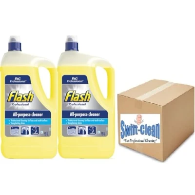 Image of Flash All Purpose Cleaner for Washable Surfaces 5L Lemon, Light Citrus or Ocean Pack of 2 (Lemon)