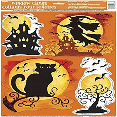 Image of Unique Party 40807 Spooky Hollow Halloween Window Clings Sheet
