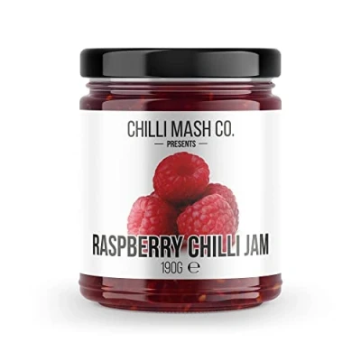 Image of Chilli Mash Company Raspberry Jam Spicy and Sweet, Perfect for Cheese Boards Charcuterie 190g