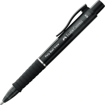 Image of Faber Castell Poly Ball View Ballpoint Pen Black,145755