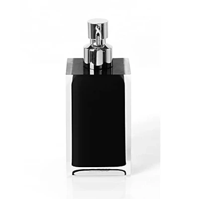 Image of Gedy Bathroom Soap Dispenser, Resin, Black, 16.2 x 7 cm