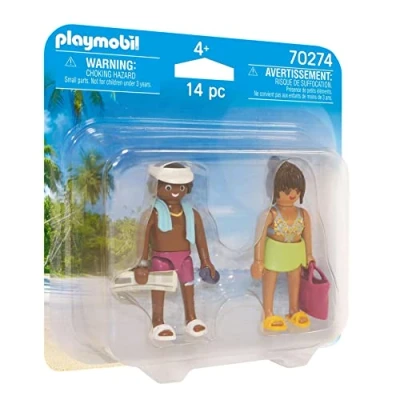 Image of Playmobil 70274 Vacation Couple Duo Pack, Fun Imaginative Role Play, PlaySets Suitable for Children Ages 4+