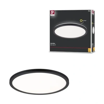 Image of Paulmann 70998 LED panel Atria Shine 293mm round incl. 1x16W Warm white Black Light Plastic Lighting system 3000K